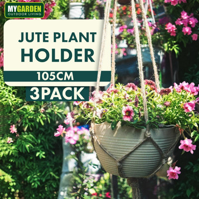 Macrame Hanging Planter Basket – Cotton Yarn Plant Hanger Pot Holder | 4 Styles | Boho Home Garden Decor