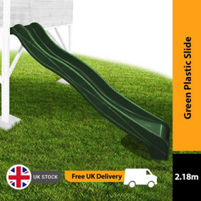 Mad Dash 2.18m Plastic Slide - Forest Green - 2.18m Plastic Slide - Forest Green