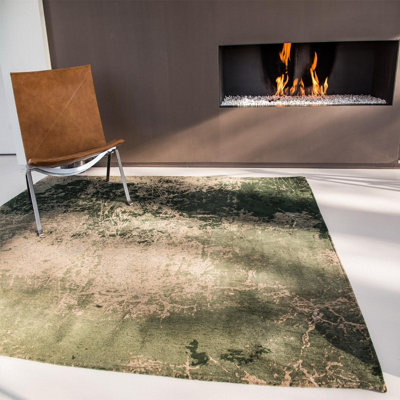 Tapis Mad Men Cracks 8723 - Louis De Poortere - Pin Foncé - Coton Neuf