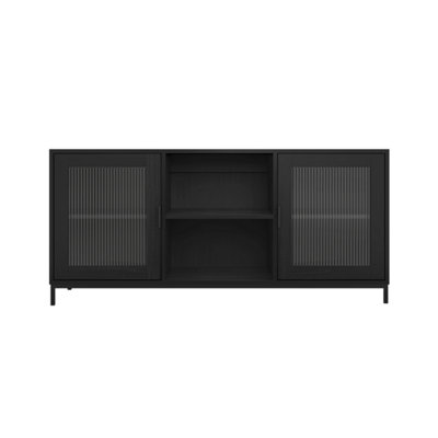 MADDOX MATTE BLACK / REEDED MEDIA UNIT