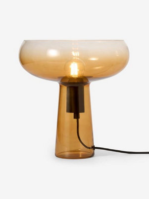 Made.com Bella Amber Glass Table Lamp