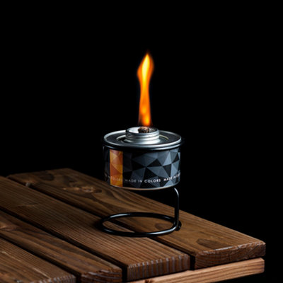 Made in Colors Curved Metal Black Garden Citronella Light Torch Table Stand 2 x Pack