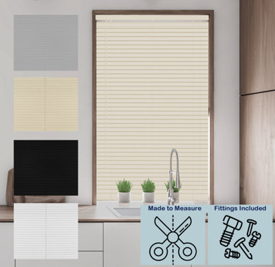 Made to measure PVC Venetian Blind Cream 60cm Width x 150cm Drop