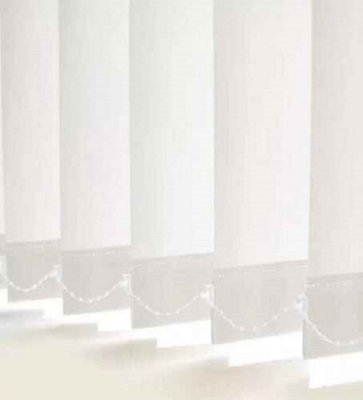 Made-to-Measure White Vertical Blind Slats (89mm)