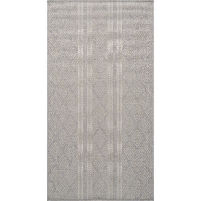 MADIE In- & Outdoor Global Light Grey/Cream Area Rug 80 x 150 cm