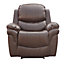 MADISON BONDED LEATHER RECLINER ARMCHAIR SOFA HOME LOUNGE CHAIR RECLINING GAMING (Brown)