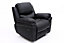 MADISON ELECTRIC BONDED LEATHER AUTOMATIC RECLINER ARMCHAIR SOFA HOME LOUNGE CHAIR (Black)