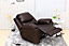 MADISON ELECTRIC BONDED LEATHER AUTOMATIC RECLINER ARMCHAIR SOFA HOME LOUNGE CHAIR (Brown)