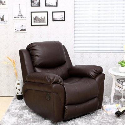 Madison Electric Bonded Leather Automatic Recliner Armchair Sofa Home Lounge Chair (Brown)