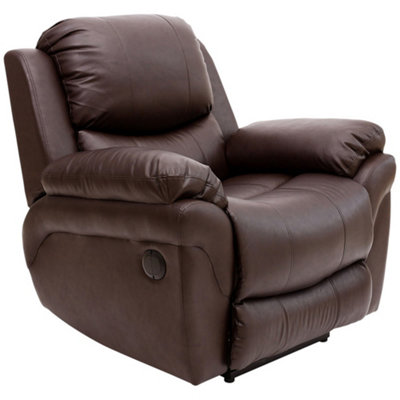 Madison Electric Bonded Leather Automatic Recliner Armchair Sofa Home Lounge Chair (Brown)