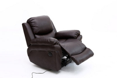 Black leather deals easy chair