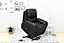 MADISON SINGLE MOTOR ELECTRIC RISER RISE RECLINER BONDED LEATHER ARMCHAIR ELECTRIC LIFT CHAIR (Black)