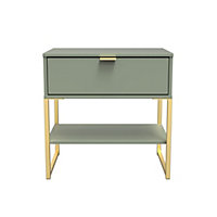 Madrid 1 Drawer Lamp Table in Reed Green (Ready Assembled)