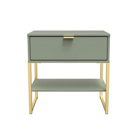 Madrid 1 Drawer Lamp Table in Reed Green (Ready Assembled)