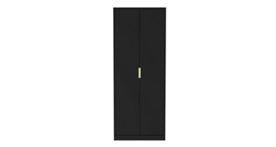 Madrid 2 Door Wardrobe in Black Ash (Ready Assembled)