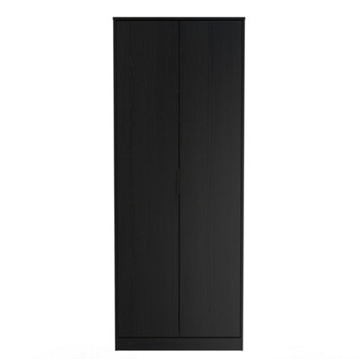 Madrid 2 Door Wardrobe in Black Ash (Ready Assembled)