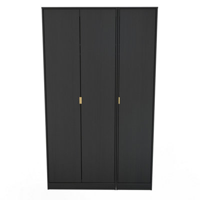 Madrid 3 Door Robe in Black Ash (Ready Assembled)