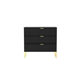 Madrid 3 Drawer Chest in Black Ash (Ready Assembled)