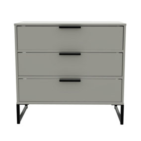 Madrid 3 Drawer Chest in Dusk Grey (Ready Assembled)