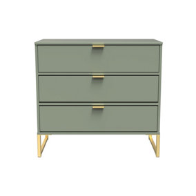 Madrid 3 Drawer Chest in Reed Green (Ready Assembled)