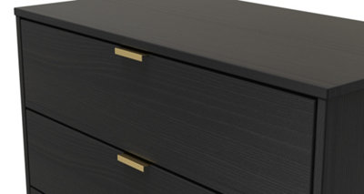 Madrid 4 Drawer Chest in Black Ash (Ready Assembled)