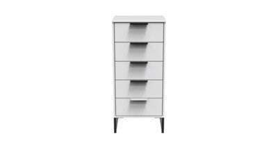 Madrid 5 Drawer Tallboy in White Matt (Ready Assembled)