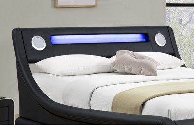 Led bluetooth deals ottoman bed