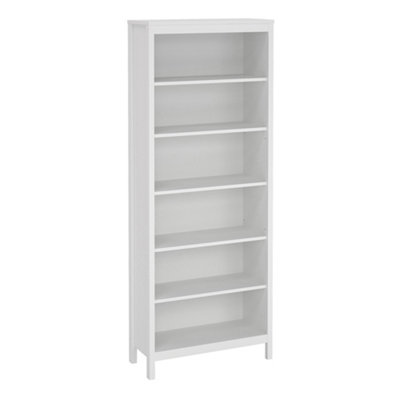 Madrid Bookcase with 5 Shelves in White