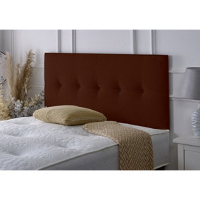 Madrid Chenille 2ft6 Small Single 24" Headboard - Brown