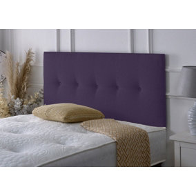 Madrid Chenille 2ft6 Small Single 24" Headboard - Purple