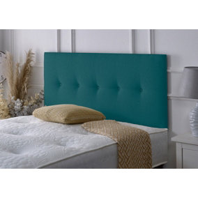 Madrid Chenille 2ft6 Small Single 24" Headboard - Teal