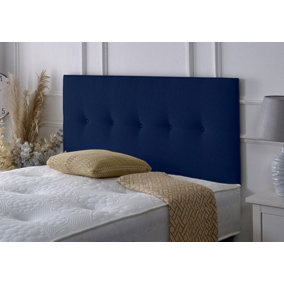 Madrid Chenille 3ft Single 24" Headboard - Blue