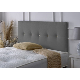 Madrid Chenille 4ft6 Double 24" Headboard - Charcoal
