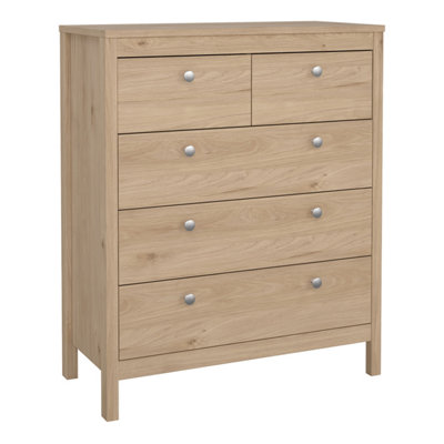 Madrid Chest 3+2 Drawers in Jackson Hickory Oak