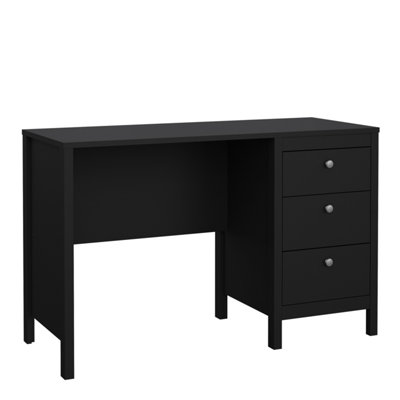 Black ikea deals desk with drawers