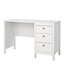 Madrid Desk with 3 drawers White