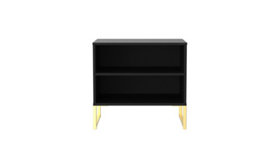 Madrid Double Open Unit in Black Ash (Ready Assembled)