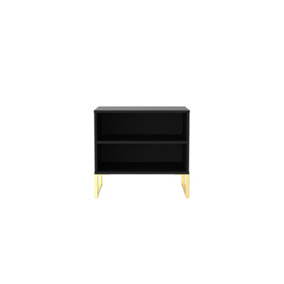 Madrid Double Open Unit in Black Ash (Ready Assembled)