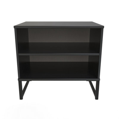 Madrid Double Open Unit in Black Ash (Ready Assembled)