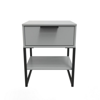 Madrid Double Open Unit in Dusk Grey (Ready Assembled)