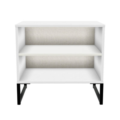 Madrid Double Open Unit in White Matt (Ready Assembled)