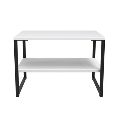 Madrid Lamp Table in White Matt (Ready Assembled)