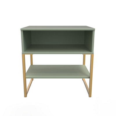 Madrid Open Lamp Table in Reed Green (Ready Assembled)