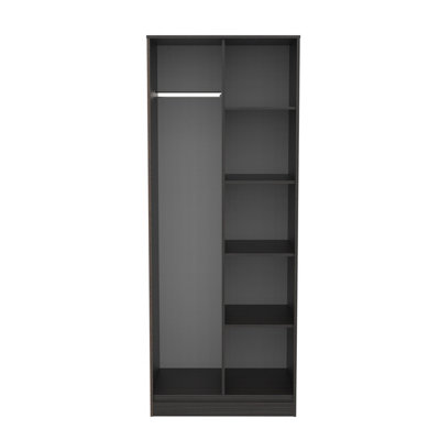 Madrid Open Wardrobe in Black Ash (Ready Assembled)