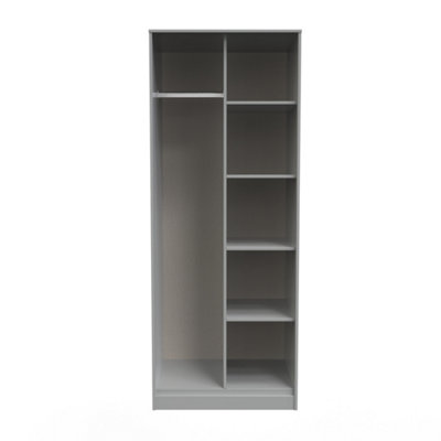 Madrid Open Wardrobe in Dusk Grey (Ready Assembled)