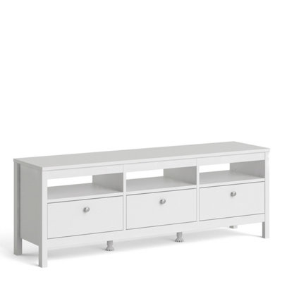 Madrid Tv-unit 3 drawers in White