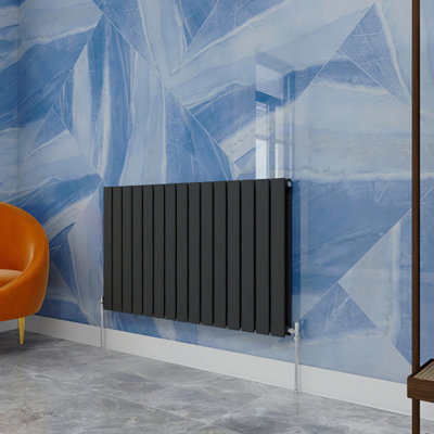Maerts-E Anthracite Horizontal Double Pannel Radiator (H)600mm (W ...
