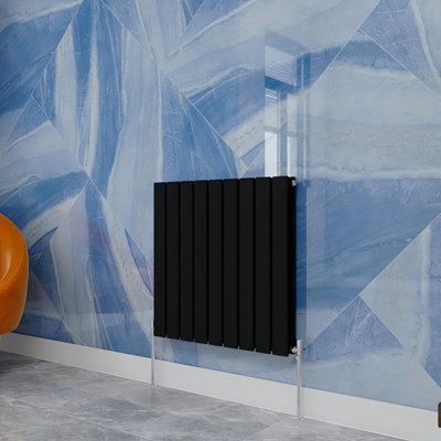 Maerts-E Black Horizontal Double Pannel Radiator (H)600mm (W)612mm 2882 ...