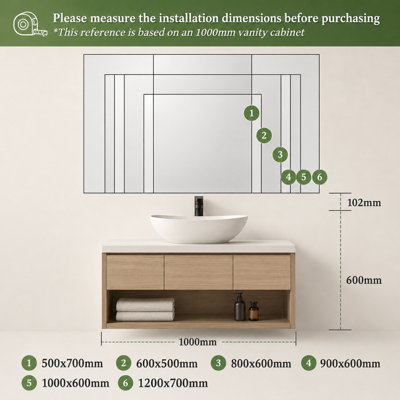 Maerts-E Illuminated LED Bathroom Wall Mirror with Dimmable 3 Lights ...