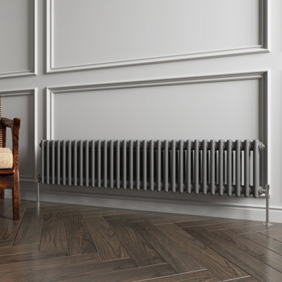 MAERTS-E Traditional 2 Column Radiator Anthracite Horizontal (H)300mm ...
